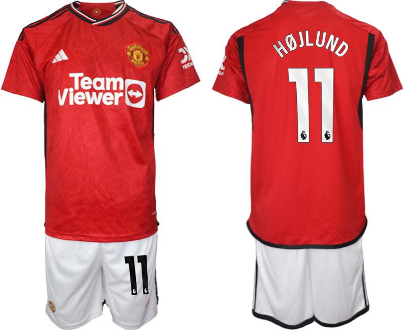 Men 2023-2024 Club Manchester United home red #11 Soccer Jersey->->Soccer Club Jersey